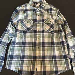 RSQ Green and Navy Flannel, Size L